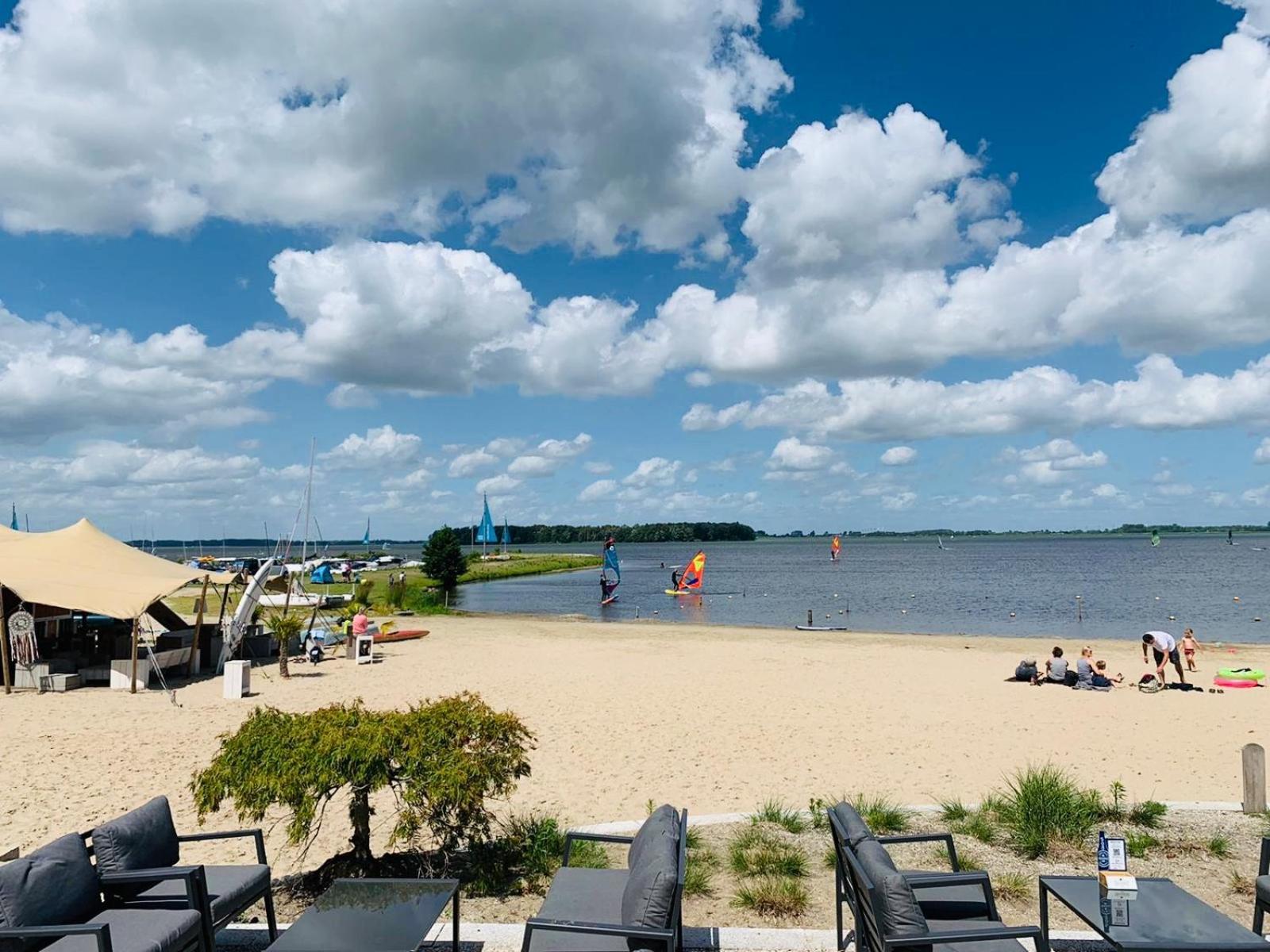 Badhoophuizen 6-Per Bungalow Veluwemeer Trampoline Hulshorst Esterno foto